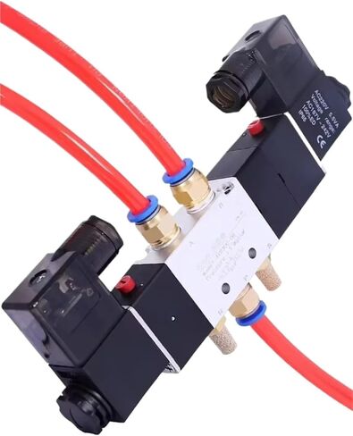 4V130C-06 4V230C-08 4V330C-10 4V430C-15 3 Position 5 Port Air Solenoid Valves Pneumatic Control Valves(4V330C-10 PC6-03,DC24V) in Saudi Arabia