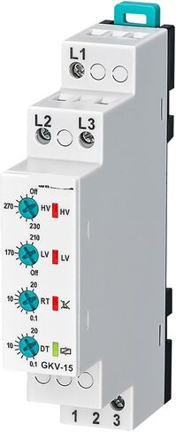 GKV-15 GKV-15F 3 * 220VAC Three-Phase Under&Over Voltage Phase Sequence Relay 1Pcs(GKV-15F Phase Seq) in Saudi Arabia
