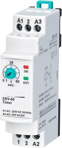 ERV-60 على ترحيل وقت التأخير القابل للتعديل (0.1-60sec.) 1pcs (150-260VAC 24VDC) in Saudi Arabia