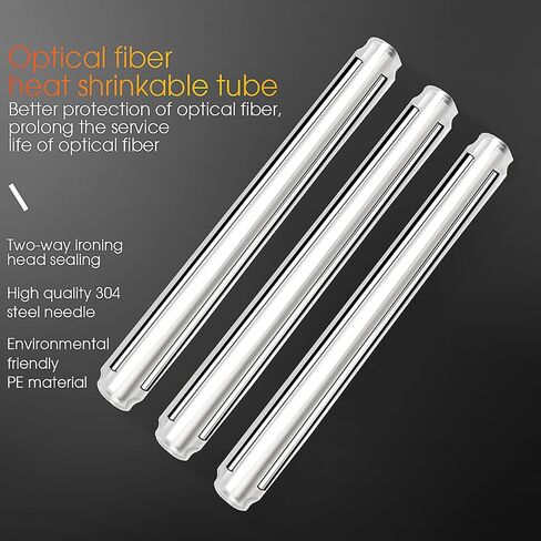 100pcs الألياف البصرية الحرارية المتدلية أنابيب الإبر المزدوجة الفولاذ 304 الفولاذ المقاوم للصدأ PE الشفافة الألياف البصرية الكبلات أنابيب ، أنابيب ذوبان الألياف الساخنة العارية in Kuwait