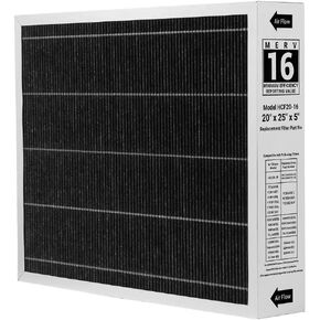 6675 20x25x5 Merv16 Carbon Air Filter Compatible with LENNOX6675 and Lennox HCC20-28 Furnace HVAC System(Actual Size: 19.53 * 24.61 * 4.33 In), Part Number HCF20-16（1Pack) in Kuwait