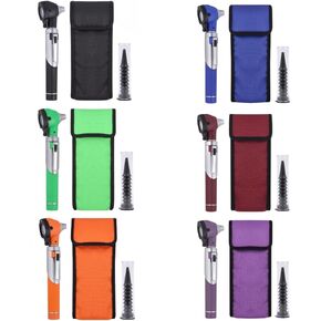 يتضمن Otoscope (حزمة 6) مع الضوء - مثالي للطلاب الطبي والتمريض والطالب البيطري والاستخدام الشخصي - استخدام ألوان متنوعة ، مدقق عدوى الأذن ، منظار الأذن الرقمي ، إزالة الشمع الأذن in Kuwait