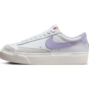 Nike Blazer Low Platform DJ0292-100 Womens Casual Shoes (White/White-Black) in Kuwait