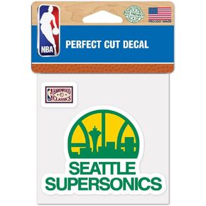 NBA Seattle Supersonics 97499013 Perfect Cut Color Secal ، 4 "× 4" ، أسود in Kuwait