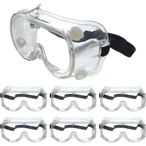 Safety Goggles 6 Pack - Anti-Fog Protective Safety Glasses - Clear Lens Adjustable Soft Lightweight Protection Eyewear in Saudi Arabia