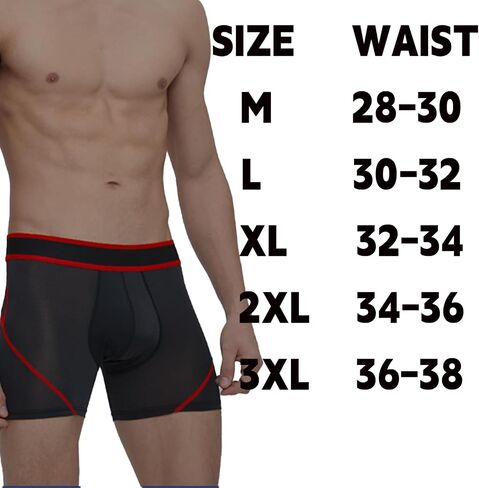Men's Breathable Mesh Underwear Total Support Pouch Men's Boxer Brief,Anti-Chafing,Moisture-Wicking,3-Pack in Saudi Arabia