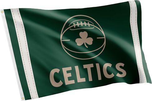 Desert Cactus Boston Celtics Flag NBA 100% Polyester Indoor Outdoor 3x5 feet National Basketball Association Team Flags (Flag City Edition 2023 B) in Saudi Arabia