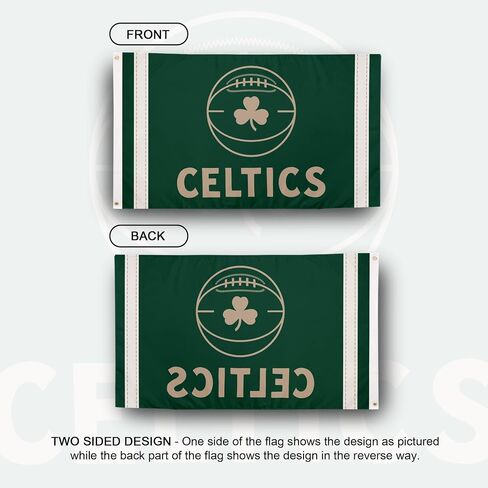 Desert Cactus Boston Celtics Flag NBA 100% Polyester Indoor Outdoor 3x5 feet National Basketball Association Team Flags (Flag City Edition 2023 B) in Saudi Arabia