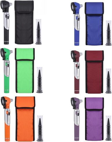 Otoscope (Pack of 6) with Light - Ideal for Medical, Nursing, Veterinary Students, EMT & Personal Use - Includes Assorted Colors, Ear Infection Checker, Digital Otoscope, Ear Wax Removal in Saudi Arabia