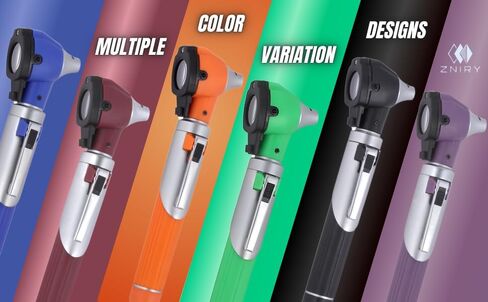 Otoscope (Pack of 6) with Light - Ideal for Medical, Nursing, Veterinary Students, EMT & Personal Use - Includes Assorted Colors, Ear Infection Checker, Digital Otoscope, Ear Wax Removal in Saudi Arabia