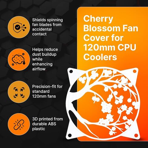 SPLASHNCOLOR CHERRY Blossom Cover متوافق مع Noctua وغيرها من مبردات وحدة المعالجة المركزية والمشجعين ، ArgB 120mm ملحقات الحالات للكمبيوتر الشخصي ، وألعاب سطح مكتب إعداد كمبيوتر سطح المكتب in Kuwait