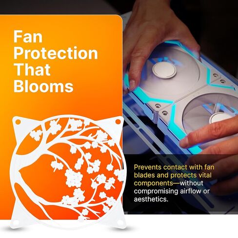 SPLASHNCOLOR CHERRY Blossom Cover متوافق مع Noctua وغيرها من مبردات وحدة المعالجة المركزية والمشجعين ، ArgB 120mm ملحقات الحالات للكمبيوتر الشخصي ، وألعاب سطح مكتب إعداد كمبيوتر سطح المكتب in Kuwait