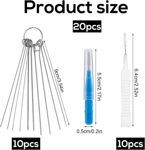 40pcs Shower Head Cleaning Tool Kit, 2 Designs Showerhead Cleaner Brushes and Multi-Size Unclogging Picks Nozzle Unclogger Accessories for Bathroom Tiny Mini Small Hole Sink Gaps in Saudi Arabia