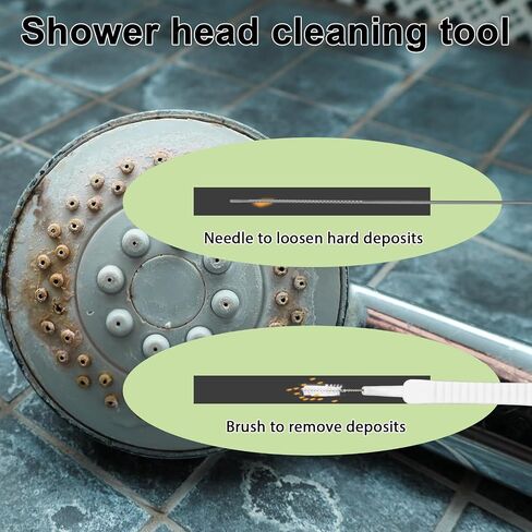 40pcs Shower Head Cleaning Tool Kit, 2 Designs Showerhead Cleaner Brushes and Multi-Size Unclogging Picks Nozzle Unclogger Accessories for Bathroom Tiny Mini Small Hole Sink Gaps in Saudi Arabia