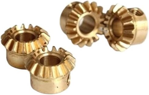 4 PCS Bevel Gear Gear 0.8 Model 15 Hosten Hole 3/4/5/6/6.35mm 90 Transmission DIY Copper Steel Stains Steel (Hole 3 Copper) in Kuwait