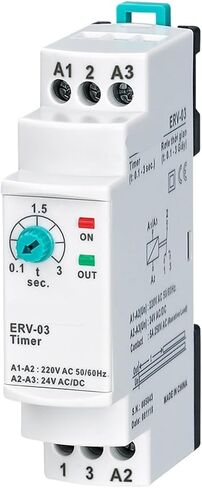 ERV-03 On Delay Time Relay Electronic Adjustable (0.1-3sec.) 1Pcs(150-260VAC 24VDC) in Saudi Arabia