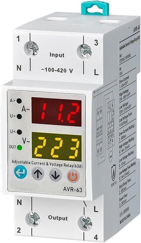 AVR-XX Dust Display Voltage القابلة للتعديل وتتابع الحماية الزائدة من التيار 40A 63A 1PCS (40A) in Saudi Arabia