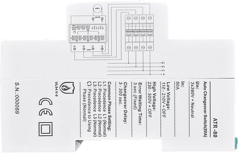 ATR-XX 3P4W تغيير الطور المرحلة 63A 80A 100A 1PCS (80A) in Saudi Arabia