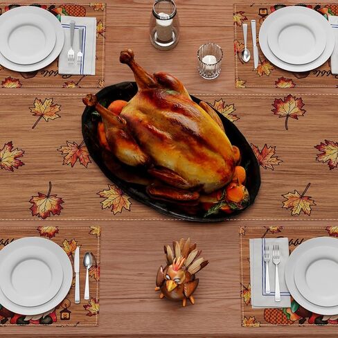XCHI Turkey Gnome Thanksgiving Fall Table Runner Party Table Decoration for Home Kitchen Dining Holiday Decor 13x72 Inch in Kuwait