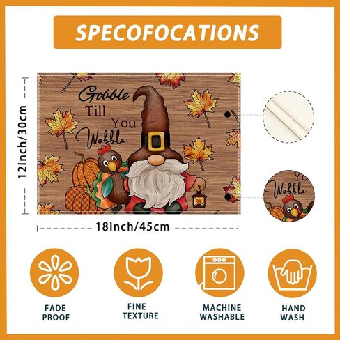 XCHI TURKEY GNOME STARGIVING FARD TABLE RUNNER Party Table Decoration for Home Kitch Deining Holiday Decor in Kuwait