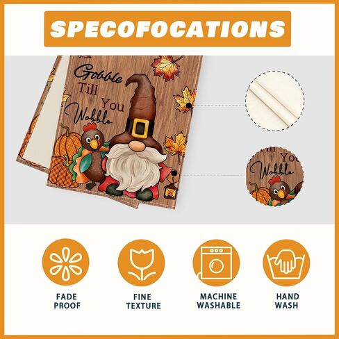XCHI Turkey Gnome Thanksgiving Fall Table Runner Party Table Decoration for Home Kitchen Dining Holiday Decor 13x72 Inch in Kuwait