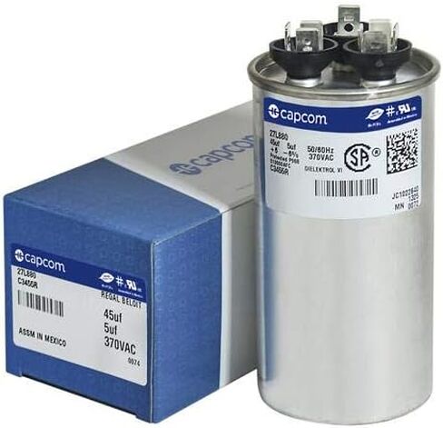 GE/Genteq 97F9895 Z97F995 97F9895BZ3 27L880 45 + 5 uf MFD 370 Volt VAC CAPCOM Replacement Round Dual Run Capacitor in Saudi Arabia