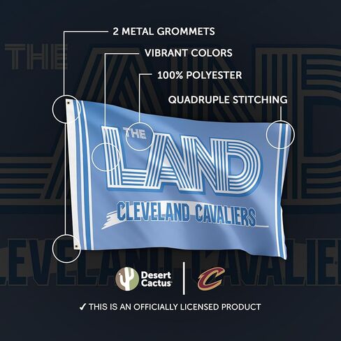 Desert Cactus Cleveland Cavaliers Flag NBA 100 ٪ Polyester Indoor Outdoor 3x5 FET FET FANGER ALGENT in Kuwait