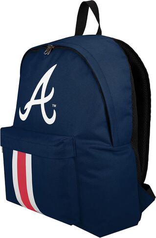 FOCO MLB Officially Licensed Team Color Primary Logo Solid Stripe Baseball School Bag Travel Backpack - New York Yankees - Navy in Saudi Arabia