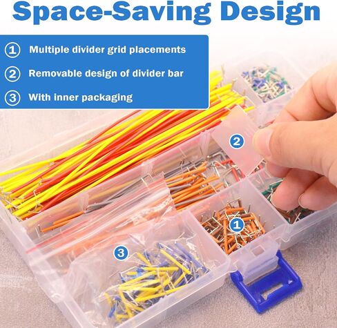 560pcs Breadboard Jumper Wires Kit - Preformed Wires (14 Lengths + 40 Each) with Precision Tweezer for Electrical DIY Experiments, Jumper Wires Male to Male 2 mm/0.08in-125 mm/4.9in in Saudi Arabia