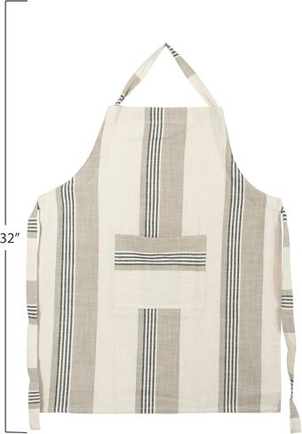 Creative Co-Op Tan & Grey Striped Cotton Tea Towels (Set of 3 Pieces) in Saudi Arabia