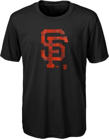 MLB Kids Youth 8-20 الرسمي الشعار الأساسي الرسمي Team Color Tech Printing Performance T-Shirt in Kuwait