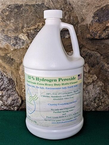 12% Hydrogen Peroxide Food Grade, We only use Two Ingredients, H2O2 and Water. USA Made. in Saudi Arabia
