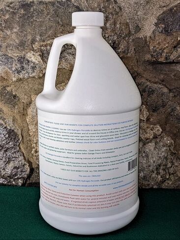 12% Hydrogen Peroxide Food Grade, We only use Two Ingredients, H2O2 and Water. USA Made. in Saudi Arabia