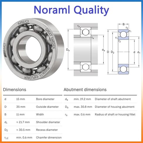 1PCs تحمل 6202 6202-2RS 6202-2Z 6202-2ZN 6202NR 6202-2RSNR محمل كرة أخدود عميق (6202C3) in Saudi Arabia