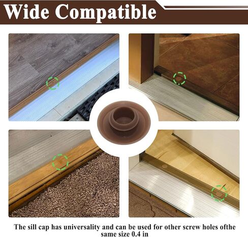 20Pcs Threshold Screw Covers for Door Sill Cap, Door Threshold Plugs for Hiding Screws, Plastic in Saudi Arabia