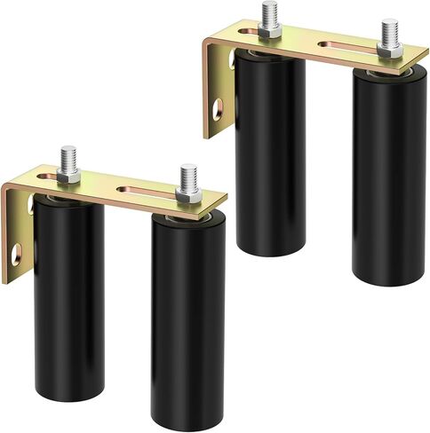ForoGore 2 Pack 6" Slide Gate Guide Roller with L-Bracket Universal Sliding Gate Rollers Adjustable Sliding Gate Guide Roller for Rolling Gate, Sliding Door, Garage Door, Sliding Gate Hardware Kit in Kuwait
