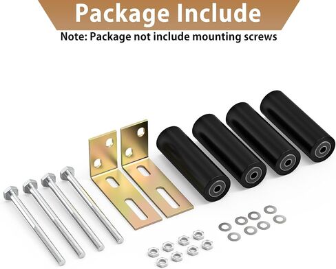 ForoGore 2 Pack 6" Slide Gate Guide Roller with L-Bracket Universal Sliding Gate Rollers Adjustable Sliding Gate Guide Roller for Rolling Gate, Sliding Door, Garage Door, Sliding Gate Hardware Kit in Kuwait