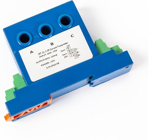 جهاز إرسال تيار ثلاثي الطور AC 4-20MA مستشعر مستشعر تيار ثلاثي الطور AC0-1A 0-10A 0-30A DC24V (إدخال AC 0-2A) in Kuwait