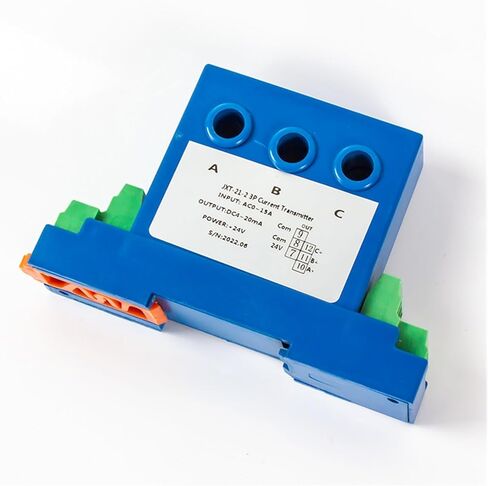 جهاز إرسال تيار ثلاثي الطور AC 4-20MA مستشعر مستشعر تيار ثلاثي الطور AC0-1A 0-10A 0-30A DC24V (إدخال AC 0-2A) in Kuwait