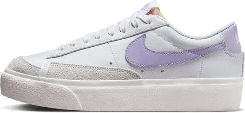 Nike Blazer Low Platform DJ0292-100 Womens Casual Shoes (White/White-Black) in Kuwait