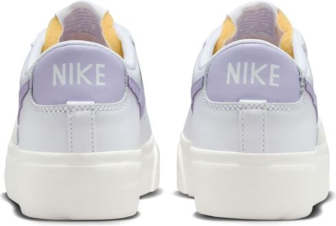 Nike Blazer Low Platform DJ0292-100 Womens Casual Shoes (White/White-Black) in Kuwait