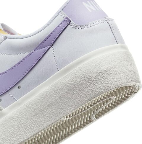 Nike Blazer Low Platform DJ0292-100 Womens Casual Shoes (White/White-Black) in Kuwait