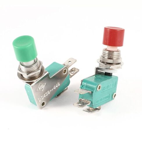 uxcell 2pcs DS438-448 Red Green SPDT Micro Push Button Switch AC 16A 125/250V in Saudi Arabia