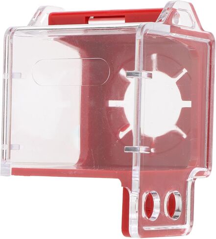 Fockety Emergency Stop Button Cover Lockout, Transparent, PC Engineering Plastic, Push Button Actuator, Manual Operation, Red in Saudi Arabia