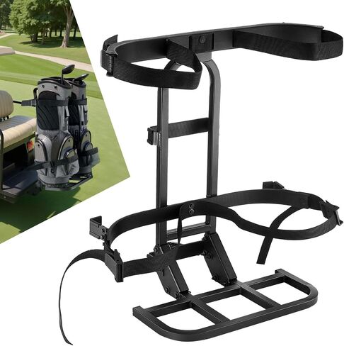 حامل حقيبة Cart Golf Vevor ، 30.9 × 27.8 × 16.1 بوصة ، متوافق مع Yamaha و Ezgo و Club Car Bar Bar الخلفي ، حامل حقائب الصلب الكربوني الموفرة للمساحة ، وتركيب بدون حفر ، أسود ، أسود in Saudi Arabia