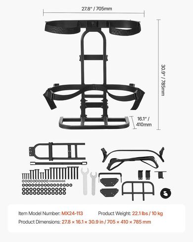 حامل حقيبة Cart Golf Vevor ، 30.9 × 27.8 × 16.1 بوصة ، متوافق مع Yamaha و Ezgo و Club Car Bar Bar الخلفي ، حامل حقائب الصلب الكربوني الموفرة للمساحة ، وتركيب بدون حفر ، أسود ، أسود in Saudi Arabia
