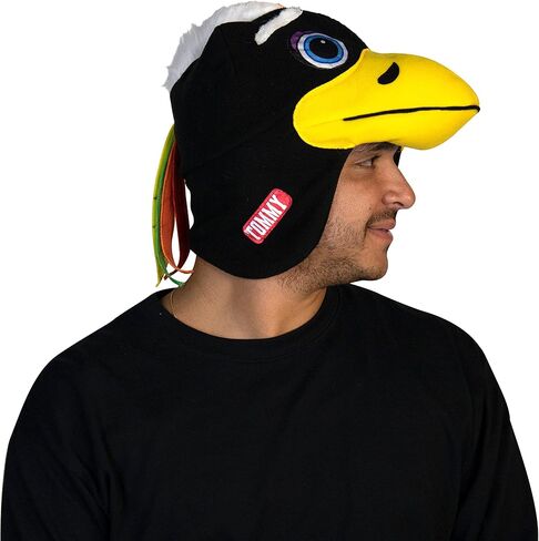 Rasta Imposta Tommy Mascot Trapper HAT NHL ICE HOCKEY Chicago Blackhawks Sports Fan Fan ، البالغين بحجم واحد in Saudi Arabia