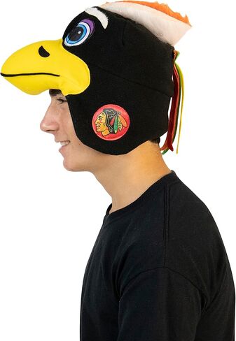 Rasta Imposta Tommy Mascot Trapper HAT NHL ICE HOCKEY Chicago Blackhawks Sports Fan Fan ، البالغين بحجم واحد in Saudi Arabia