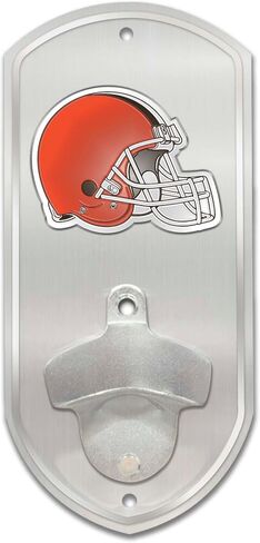 Fanmats 45226 NFL - Cleveland Browns Wall Bottle Bother | كروم | 8.5 "× 4" x 1.25 | شعار براونس خوذة أولي in Kuwait