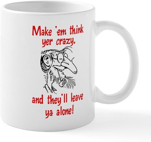 Cafepress Half Marathon فقط نصف أكواب مجنونة 11 أوقية (325 مل) قدح القهوة السيراميك in Kuwait